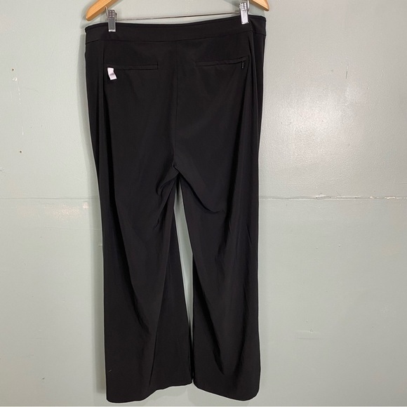 Athleta 376009 Gramercy Track Trouser Black Wide Leg Travel Casual Sz 14 - Picture 5 of 7